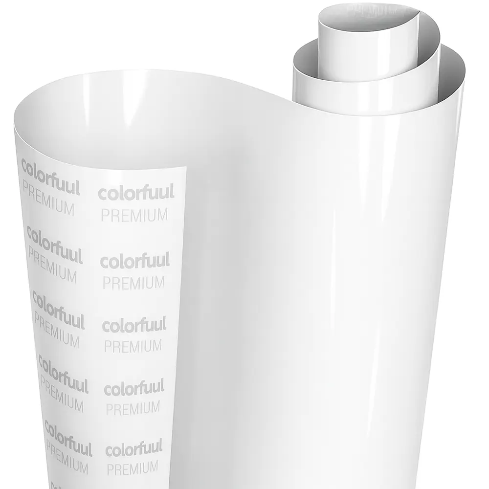 גליל עטיפת רכב ויניל לבן מבריק במיוחד