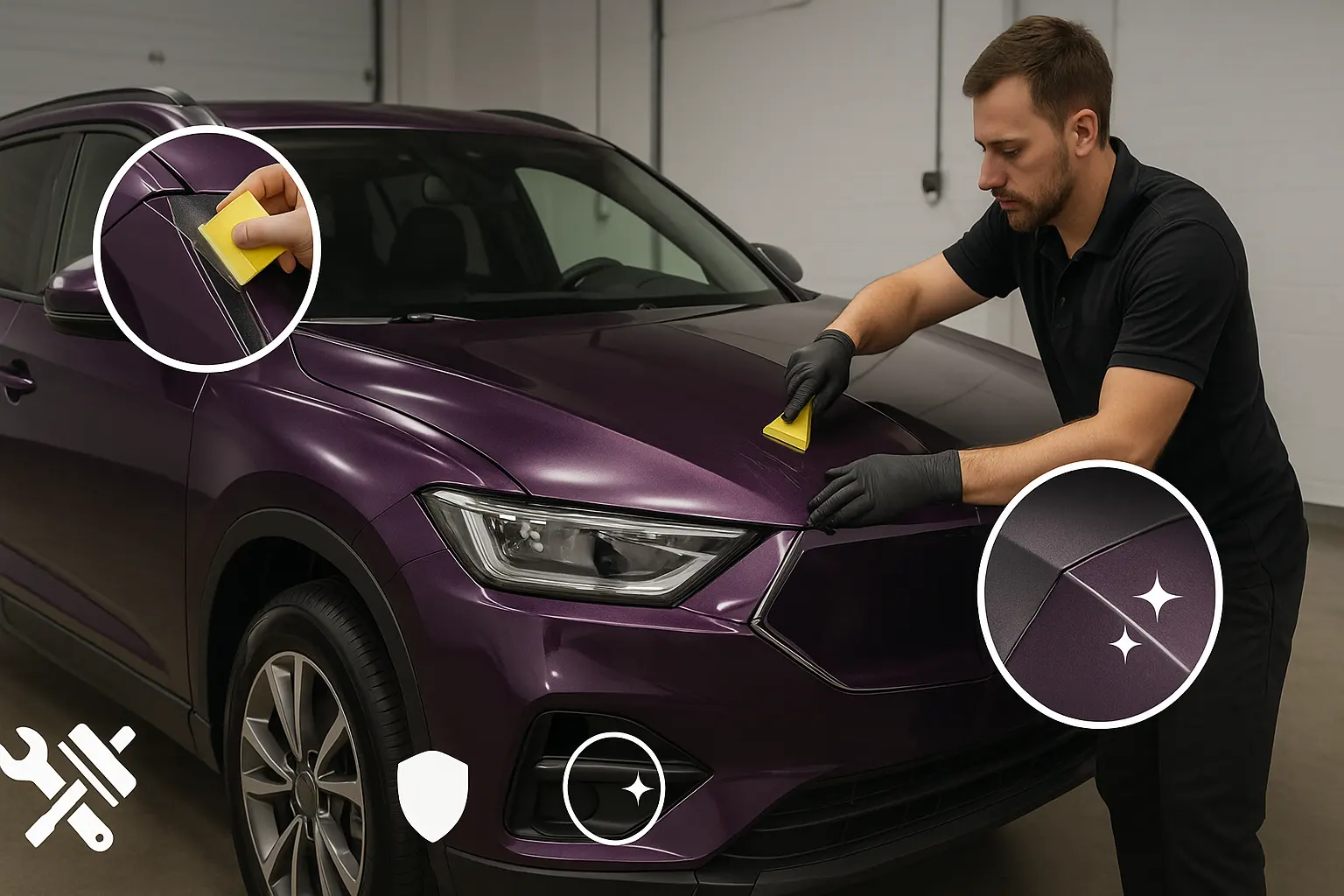 התקנת PPF צבעונית