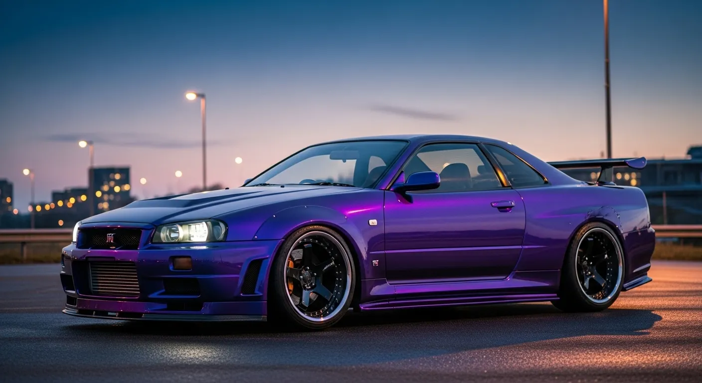צבע סגול חצות ל-GTR R34