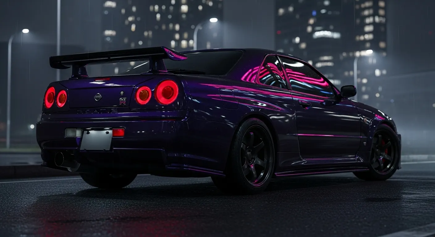סגול מידנייט R34 GTR